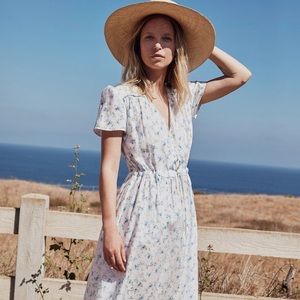 Dawn Dress White & Blue Floral NWT